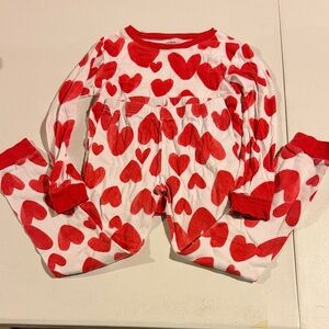Carter's Red Heart Print White Cotton Pajama Set
